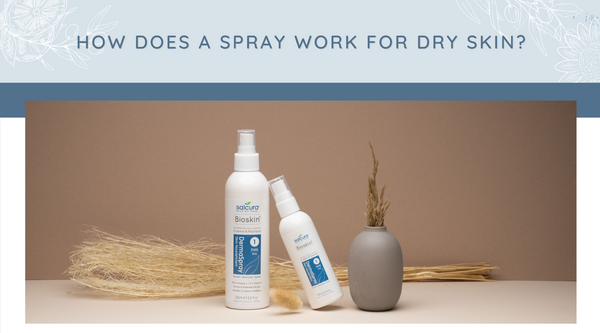 How does a spray work for dry skin?